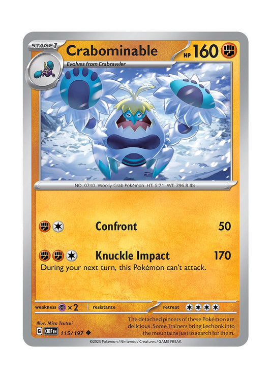Crabominable - Reverse Holo (115/197) - Obsidian Flames