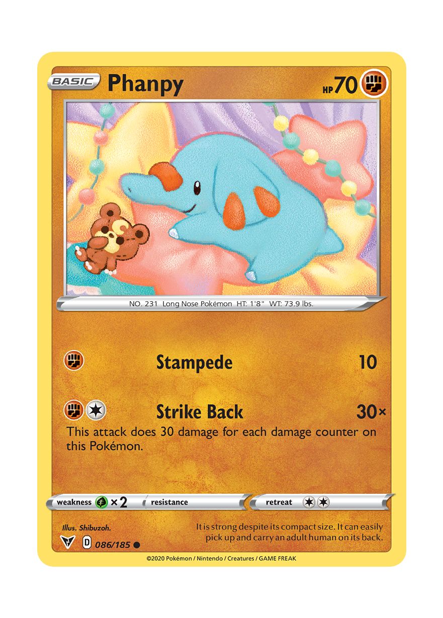 Phanpy - Reverse Holo (086/185) - Vivid Voltage