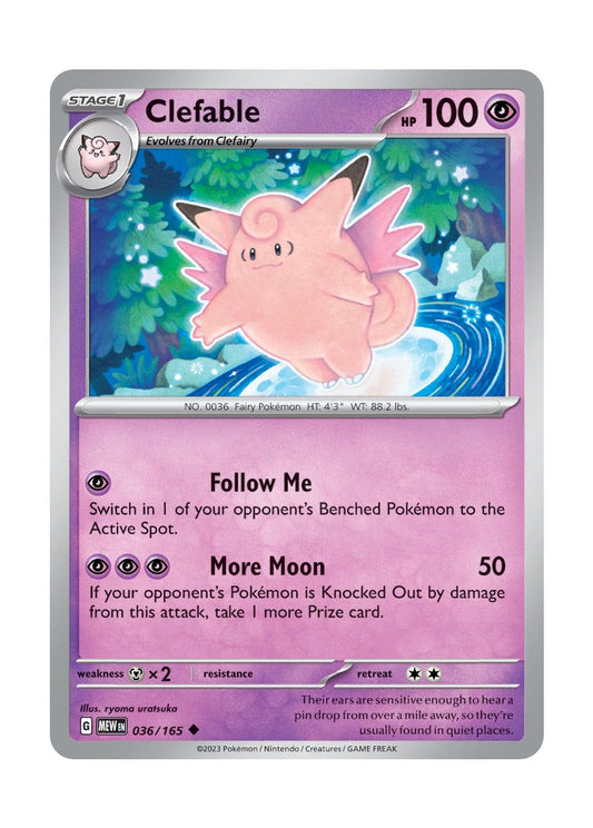 Clefable - Reverse Holo (036/165) - 151