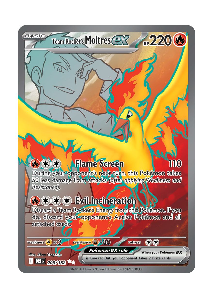 Team Rocket's Moltres ex (208/182) - Destined Rivals