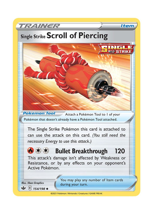 Single Strike Scroll of Piercing - Reverse Holo (154/198) - Chilling Reign
