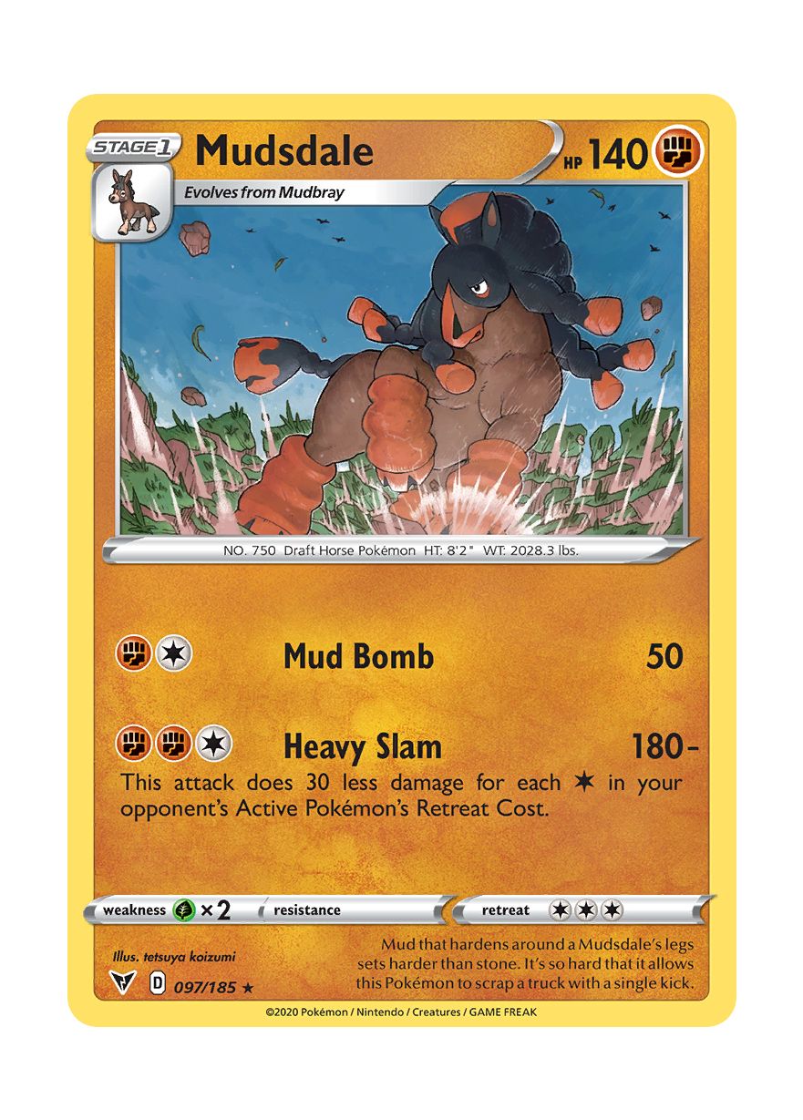 Mudsdale - Reverse Holo (097/185) - Vivid Voltage