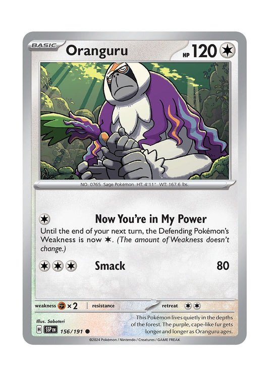 Oranguru (156/191) - Surging Sparks