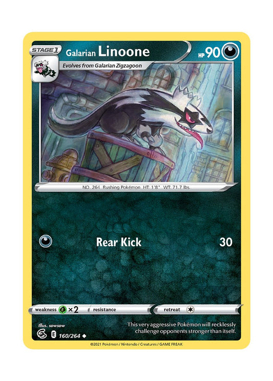 Galarian Linoone - Reverse Holo (160/264) - Fusion Strike