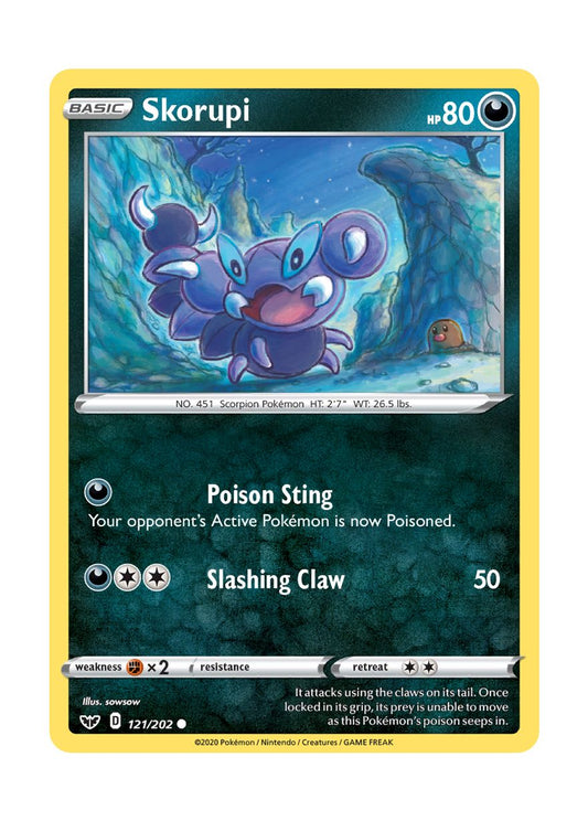 Skorupi - Reverse Holo (121/202) - Sword & Shield