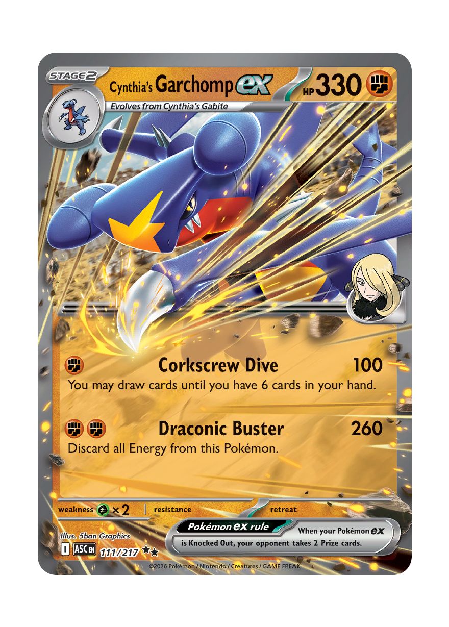Cynthia's Garchomp ex (111/217) - Ascended Heroes