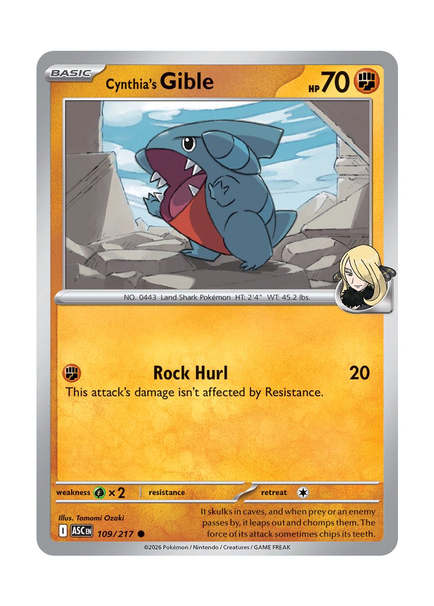 Cynthia's Gible (109/217) - Ascended Heroes