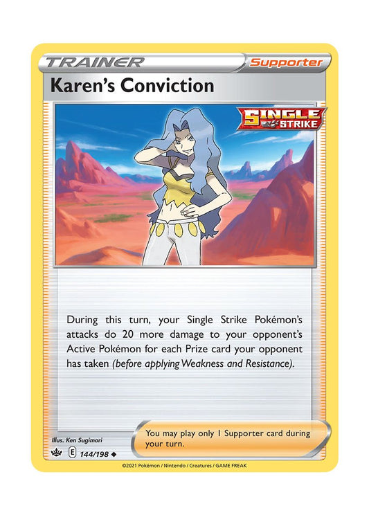 Karen's Conviction - Reverse Holo (144/198) - Chilling Reign
