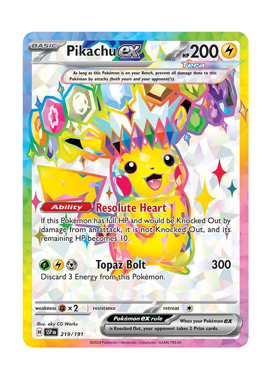 Pikachu ex (219/191) - Surging Sparks