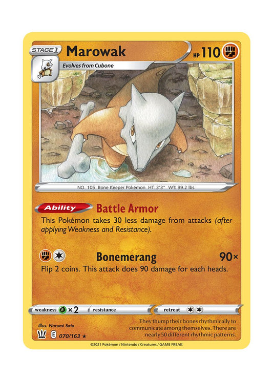 Marowak - Reverse Holo (070/163) - Battle Styles