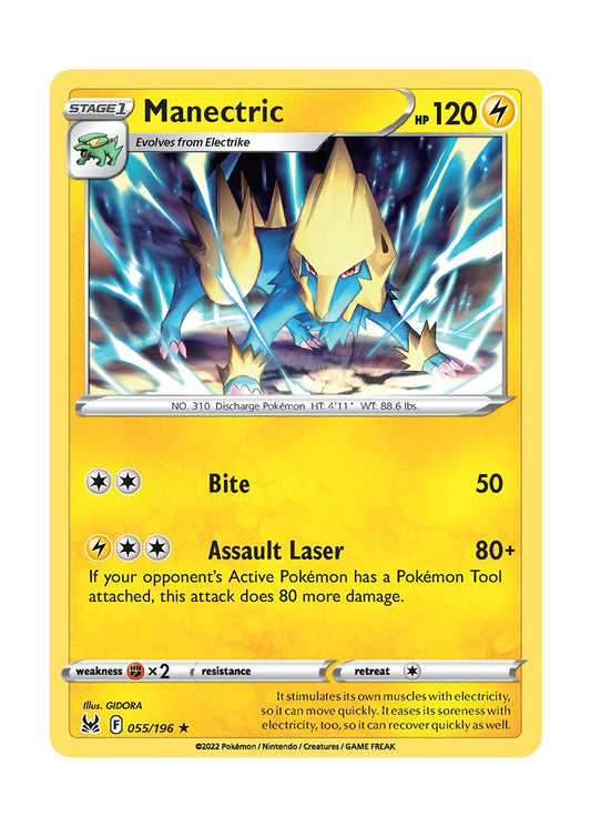Manectric - Reverse Holo (055/196) - Lost Origin