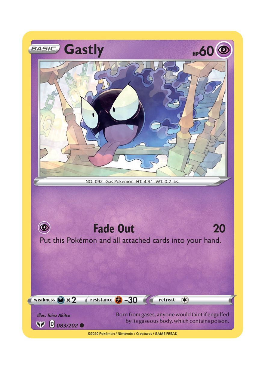 Gastly - Reverse Holo (083/202) - Sword & Shield
