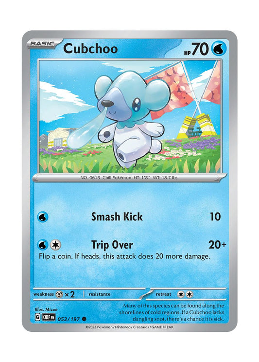 Cubchoo - Reverse Holo (053/197) - Obsidian Flames