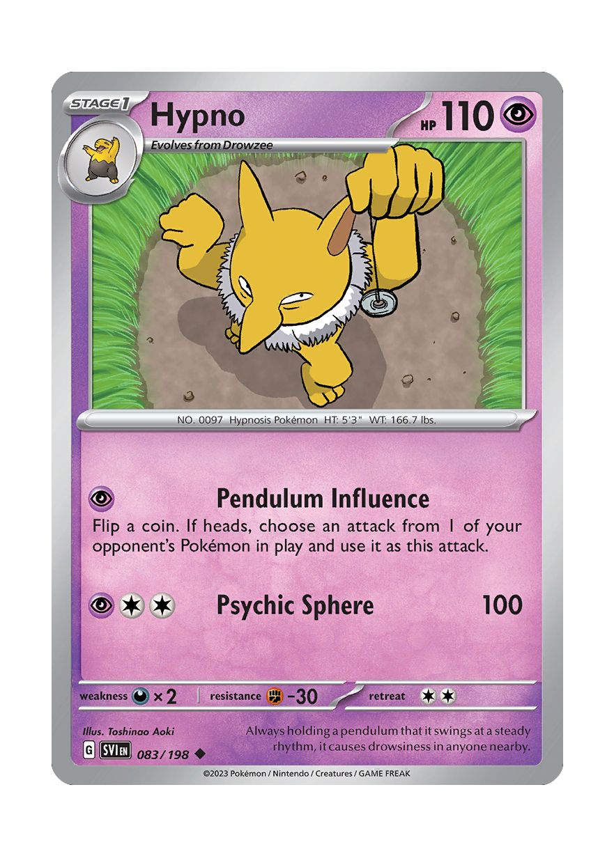 Hypno - Reverse Holo (083/198) - Scarlet & Violet