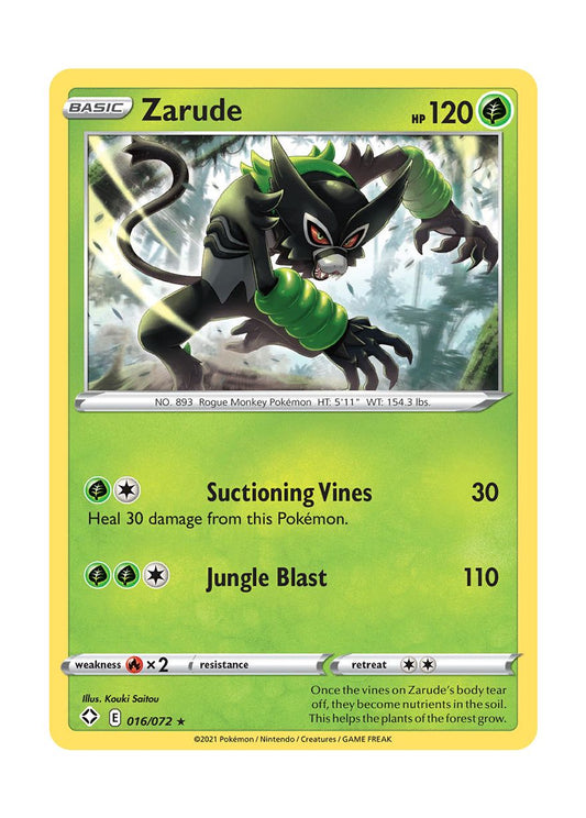 Zarude - Reverse Holo (016/72) - Shining Fates