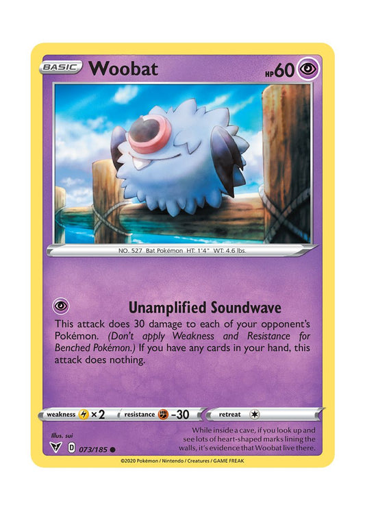 Woobat - Reverse Holo (073/185) - Vivid Voltage