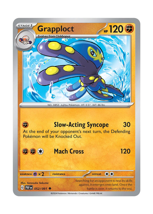 Grapploct - Reverse Holo (052/91) - Paldean Fates