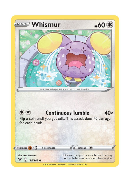 Whismur - Reverse Holo (135/185) - Vivid Voltage