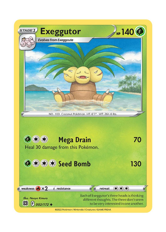 Exeggutor - Reverse Holo (002/172) - Brilliant Stars