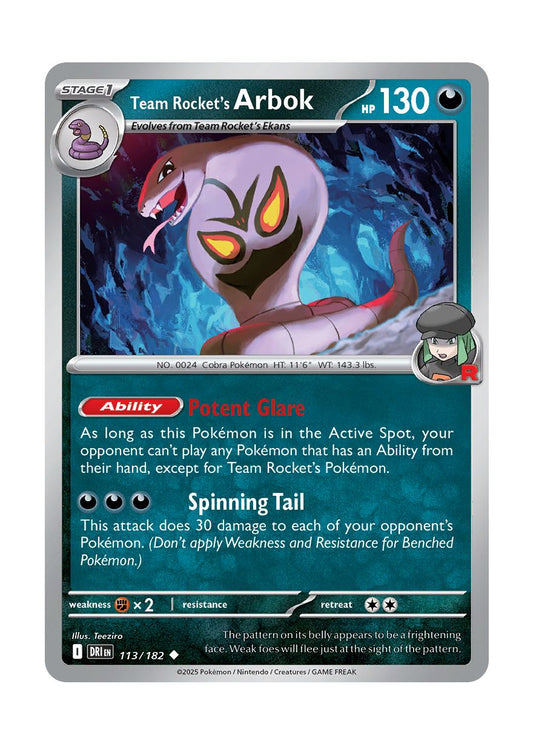 Team Rocket's Arbok (113/182) - Destined Rivals