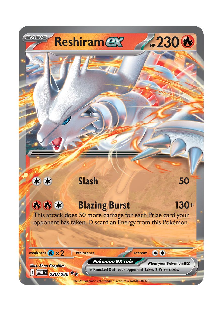 Reshiram ex (020/86) - White Flare