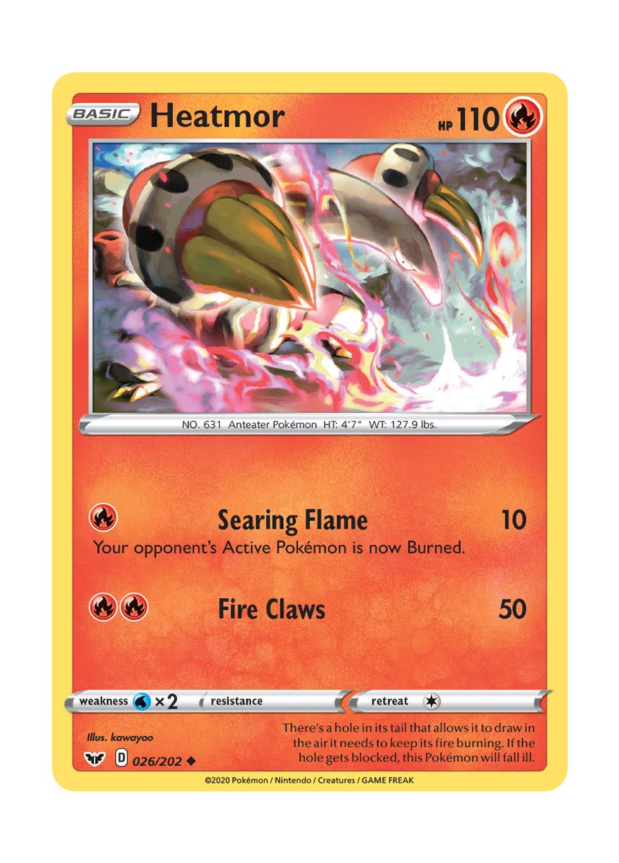 Heatmor - Reverse Holo (026/202) - Sword & Shield