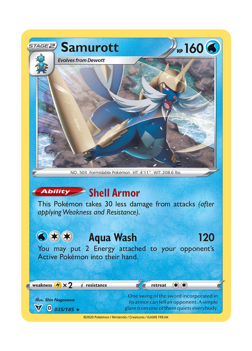 Samurott - Reverse Holo (035/185) - Vivid Voltage