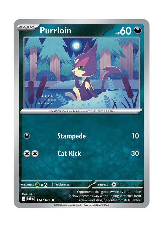 Purrloin - Reverse Holo (114/182) - Paradox Rift