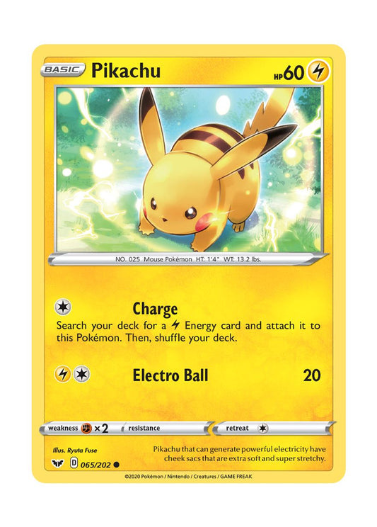 Pikachu - Reverse Holo (065/202) - Sword & Shield