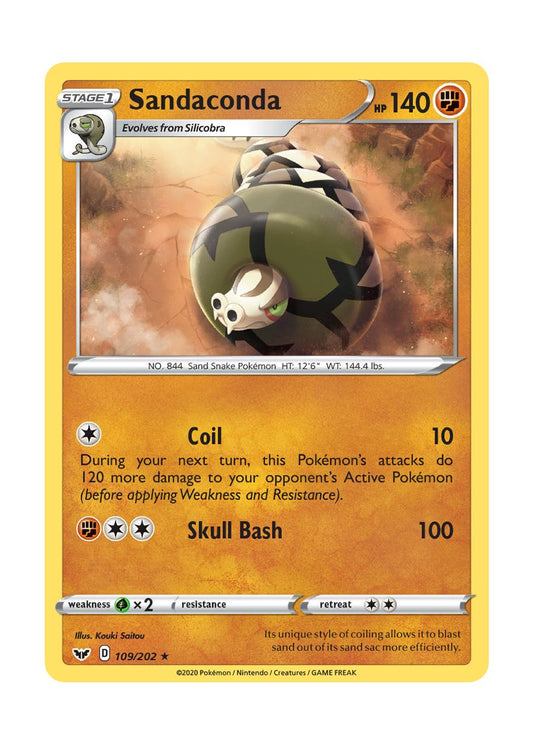 Sandaconda - Reverse Holo (109/202) - Sword & Shield