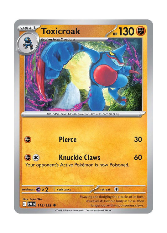 Toxicroak - Reverse Holo (115/193) - Paldea Evolved