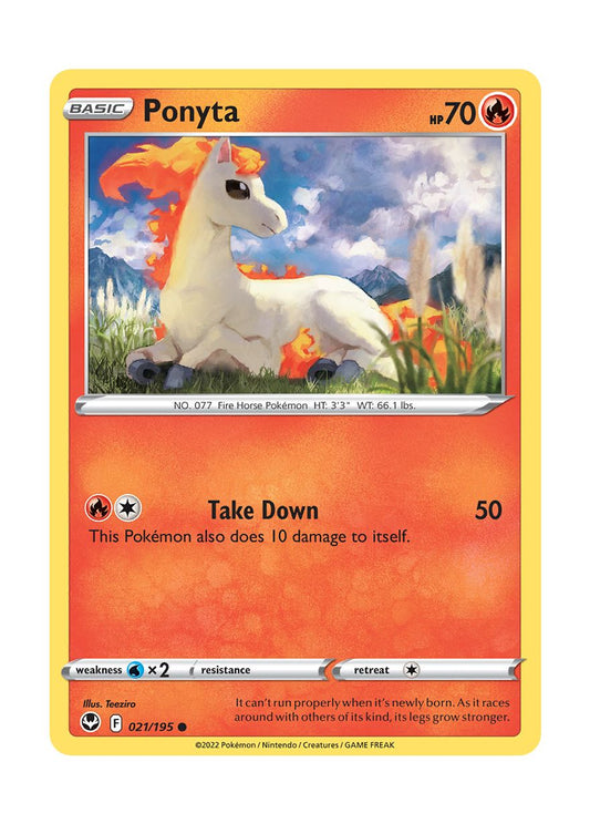 Ponyta - Reverse Holo (021/195) - Silver Tempest