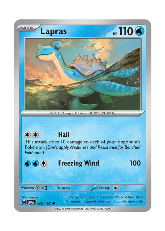 Lapras - Reverse Holo (045/197) - Obsidian Flames