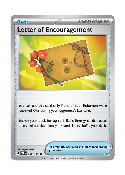Letter of Encouragement - Reverse Holo (189/197) - Obsidian Flames