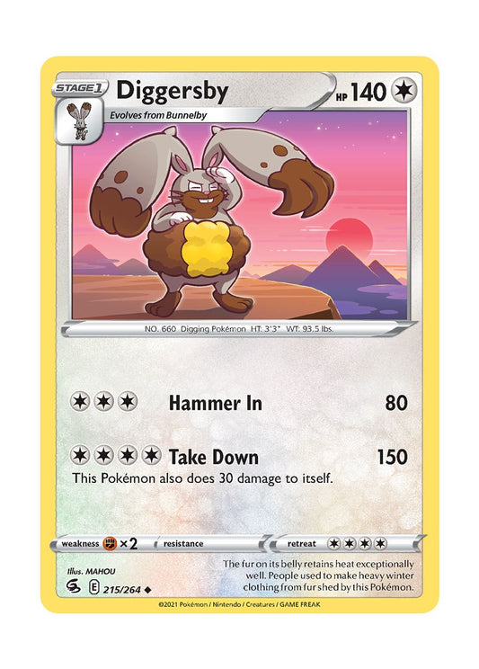 Diggersby - Reverse Holo (215/264) - Fusion Strike