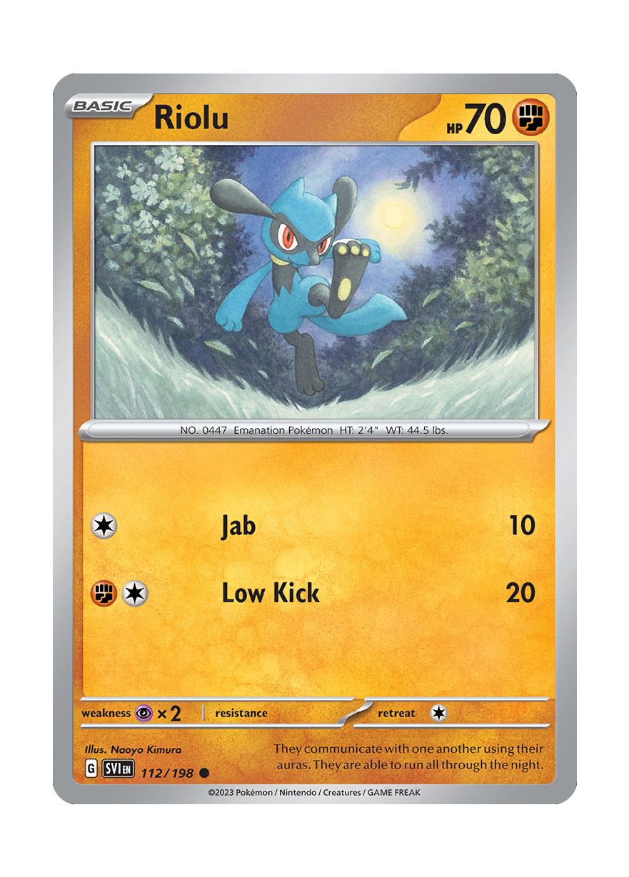 Riolu - Reverse Holo (112/198) - Scarlet & Violet