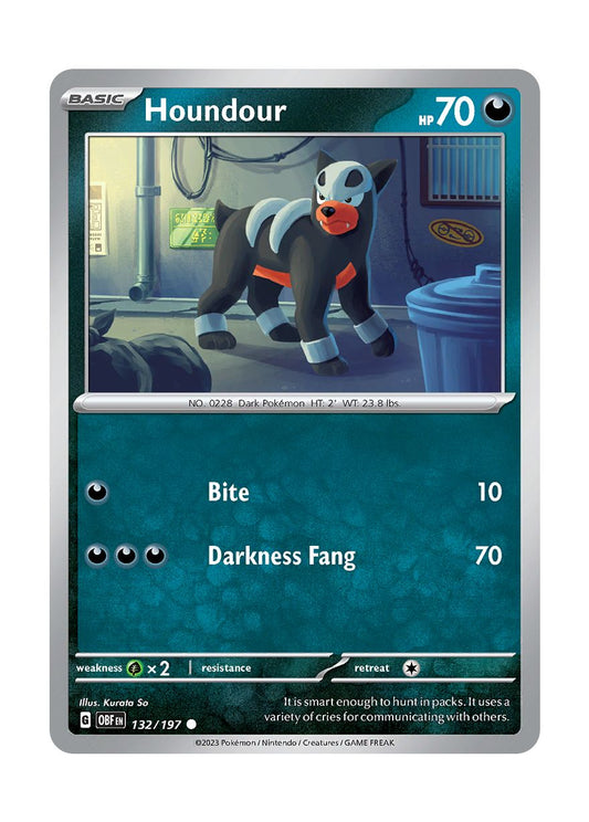 Houndour - Reverse Holo (132/197) - Obsidian Flames