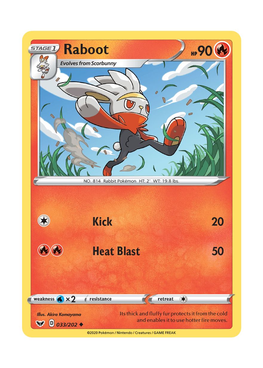 Raboot - Reverse Holo (033/202) - Sword & Shield