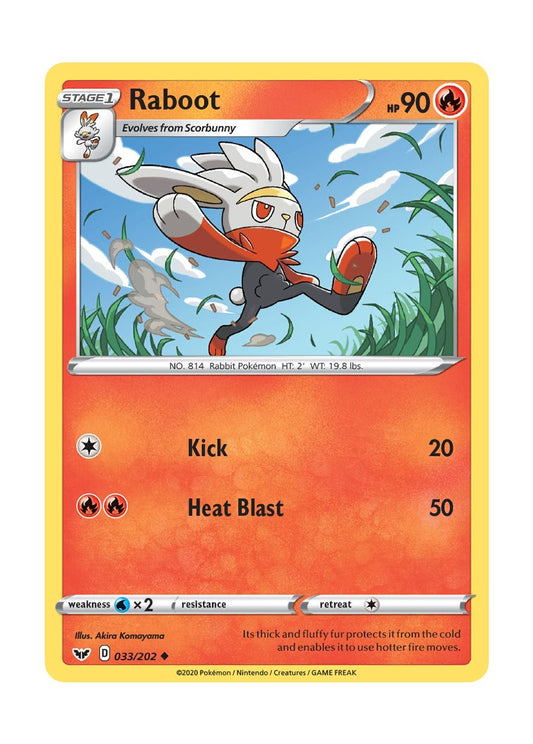 Raboot - Reverse Holo (033/202) - Sword & Shield
