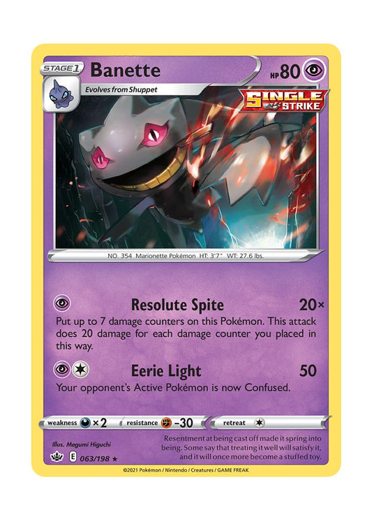 Banette - Reverse Holo (063/198) - Chilling Reign