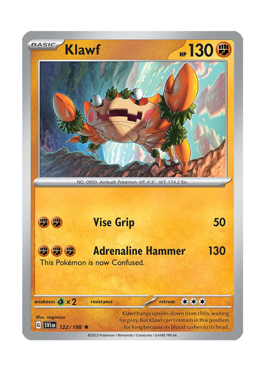Klawf - Reverse Holo (122/198) - Scarlet & Violet