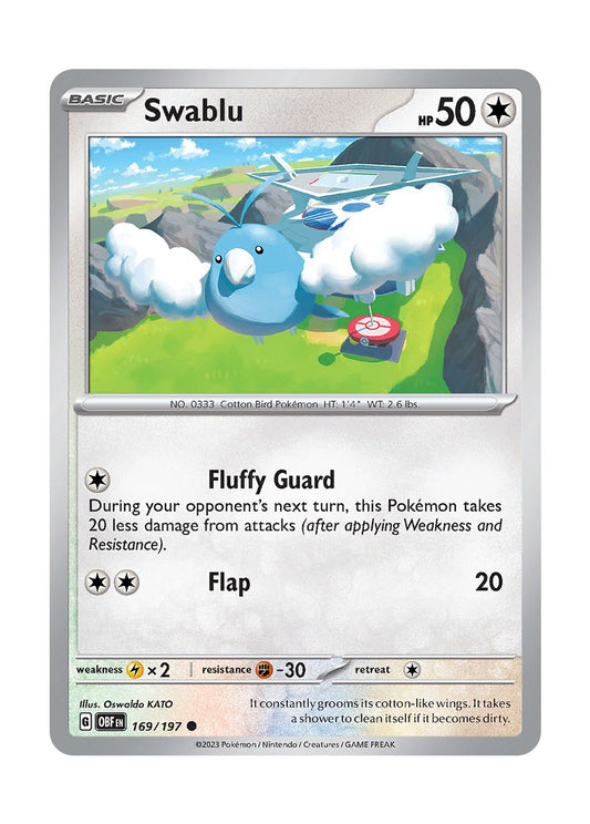 Swablu - Reverse Holo (169/197) - Obsidian Flames
