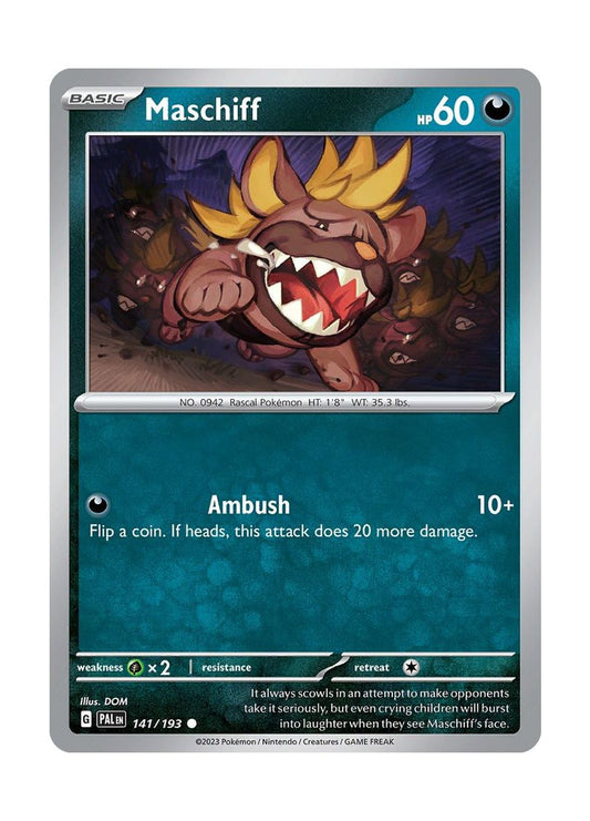 Maschiff - Reverse Holo (141/193) - Paldea Evolved