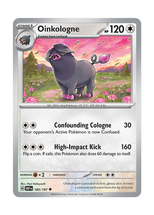Oinkologne - Reverse Holo (183/197) - Obsidian Flames