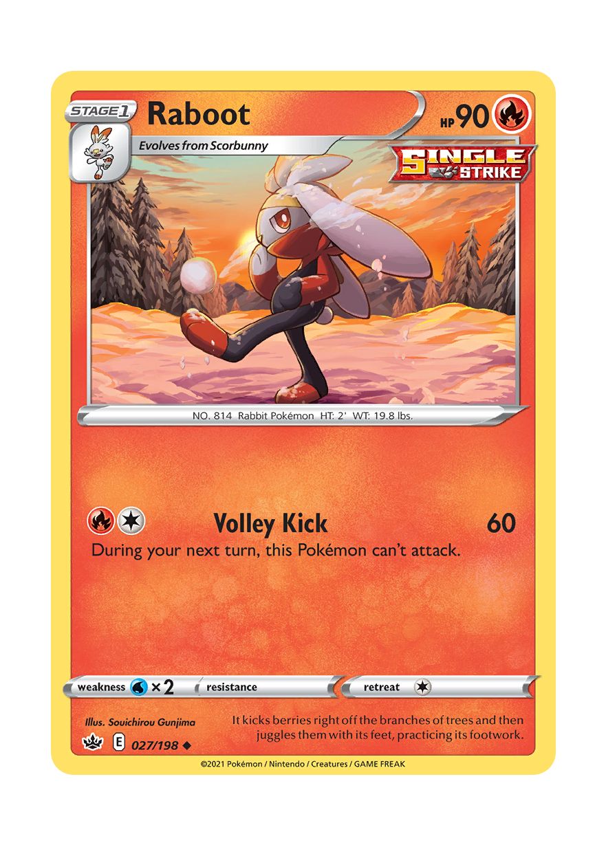 Raboot - Reverse Holo (027/198) - Chilling Reign