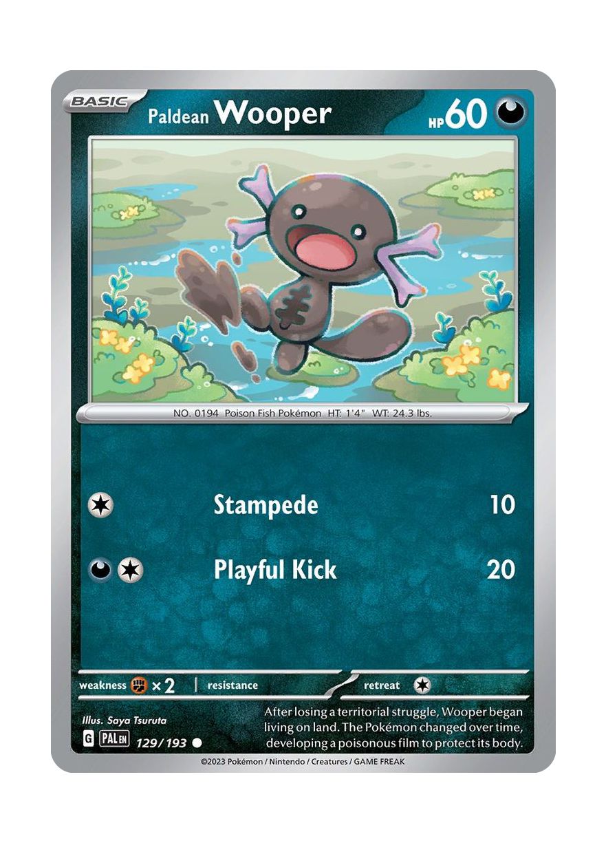 Paldean Wooper - Reverse Holo (129/193) - Paldea Evolved