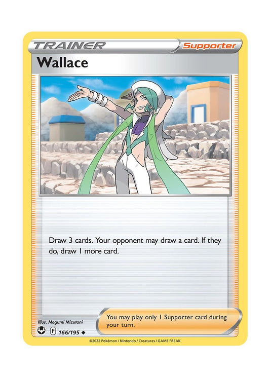 Wallace - Reverse Holo (166/195) - Silver Tempest
