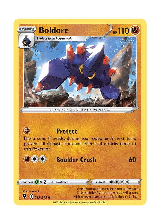 Boldore - Reverse Holo (087/203) - Evolving Skies
