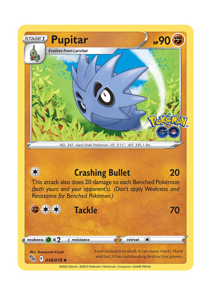 Pupitar - Reverse Holo (038/78) - Pokémon GO