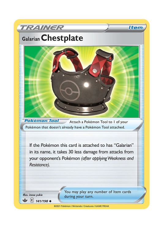 Galarian Chestplate - Reverse Holo (141/198) - Chilling Reign